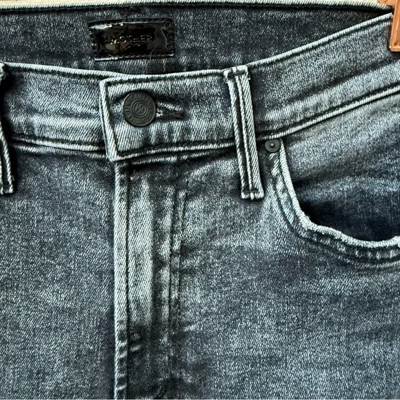 Mother The Insider Crop Step Fray Jeans Train Stops 27 High Waist Ankle Raw Hem - Picture 5 of 8